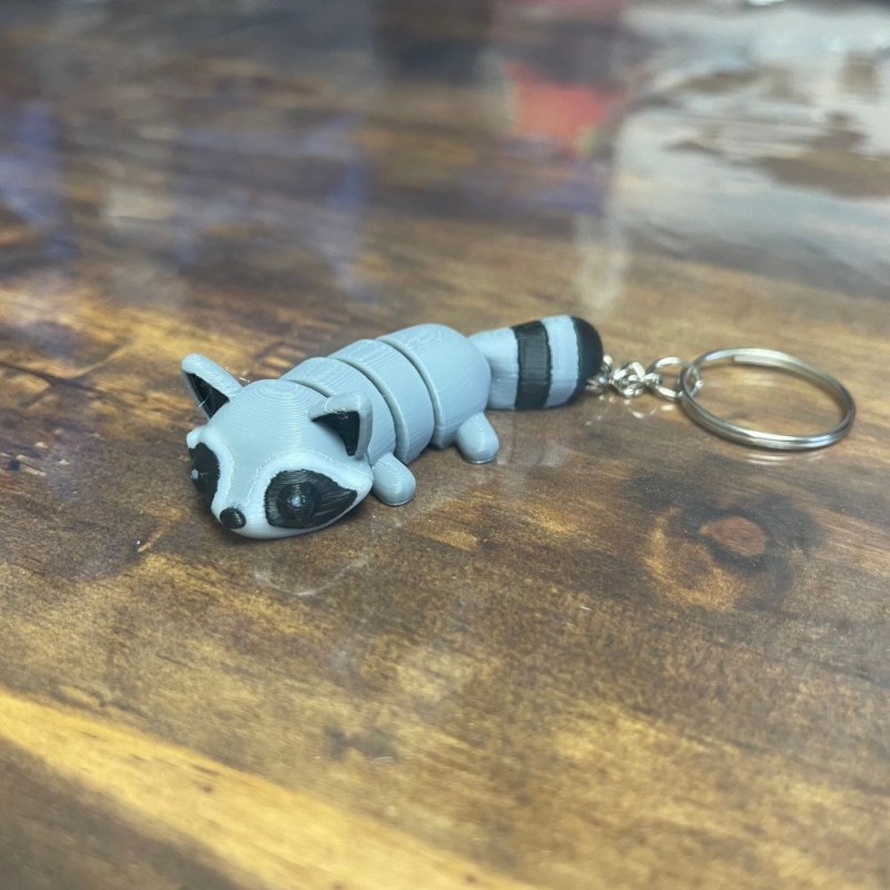 Porte-Clé Raton Laveur Articulé