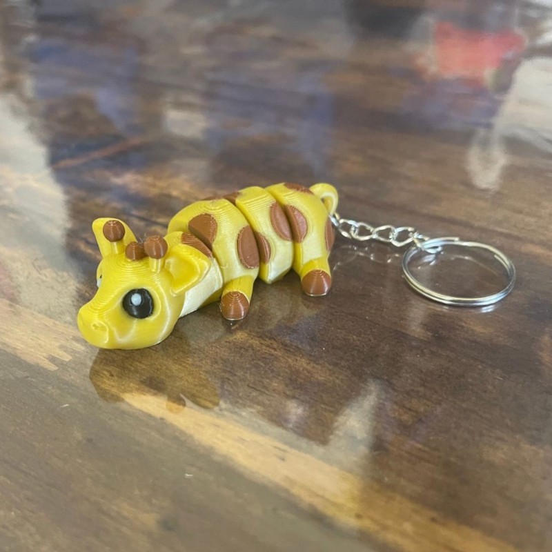 Porte-Clé Girafe Couchée Articulé