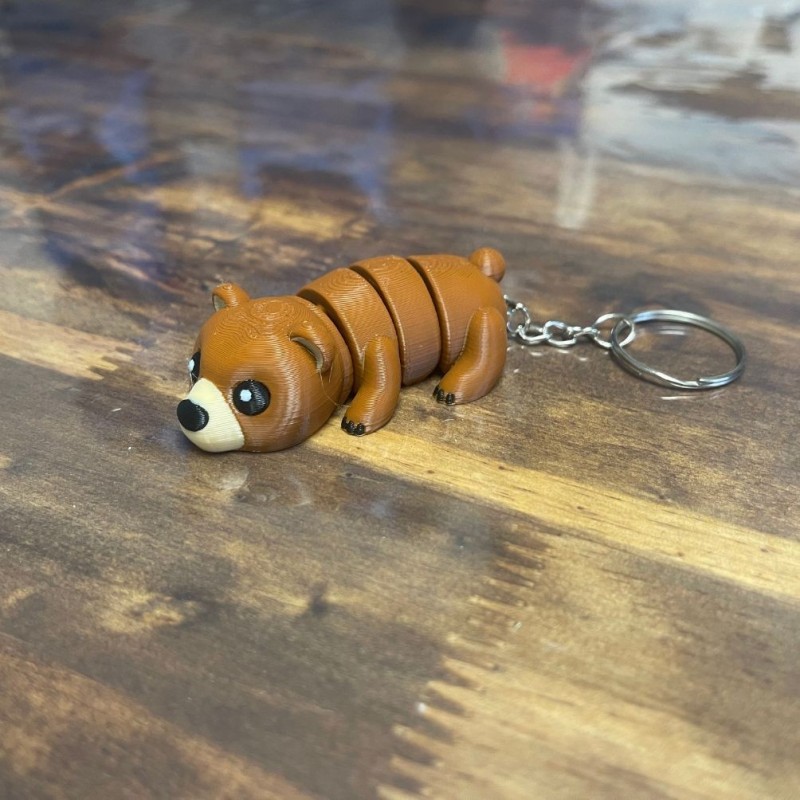 Porte-Clé Ours Brun Articulé